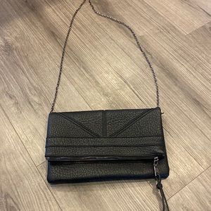 NWOT Moda Luxe black fold over crossbody purse